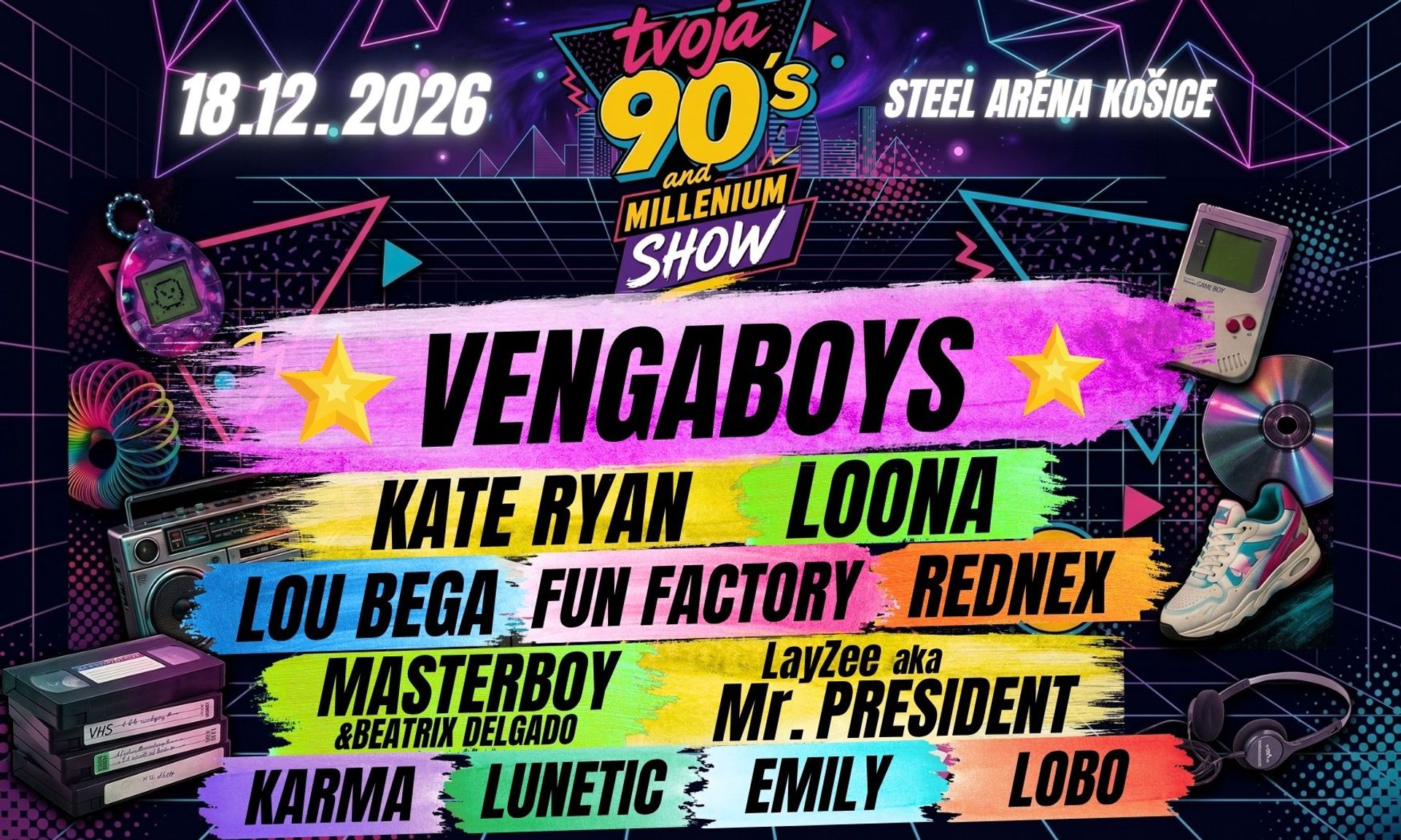 tvoja 90's show steel arena kosice 18.12.2026