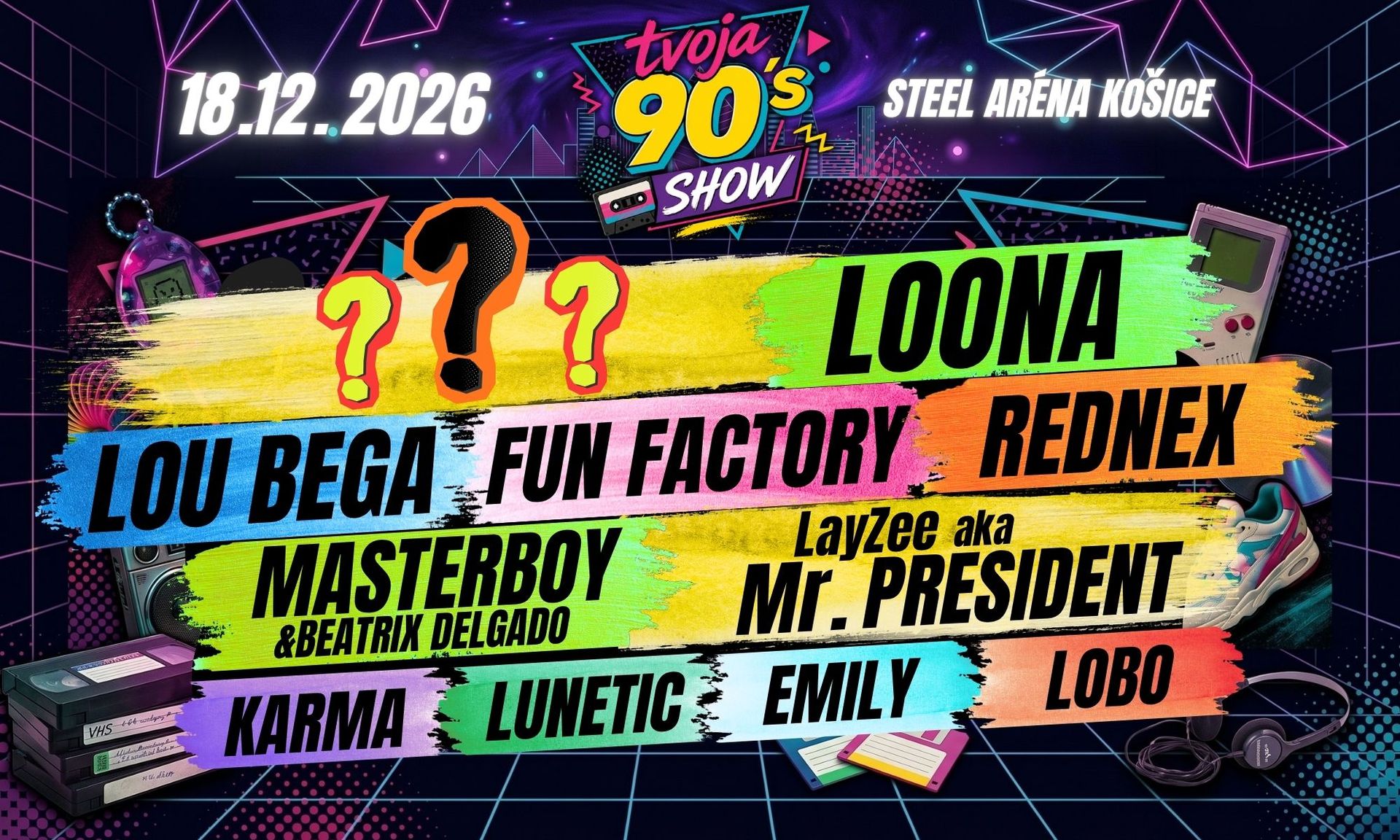 tvoja 90's show steel arena kosice 18.12.2026